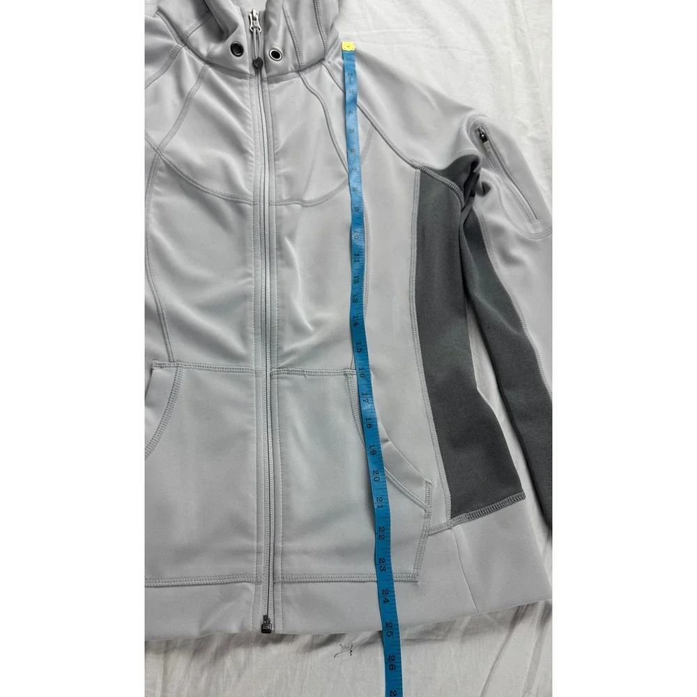 Athleta Women's Gray Full Zip‎ Hooded Athletic Jacket Size S